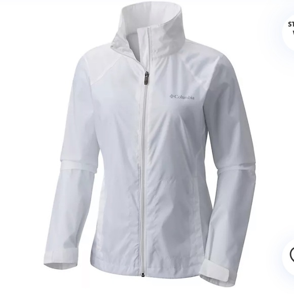 Columbia Woman’s White Full Zip Lightweight Packable Jacket - Picture 1 of 17